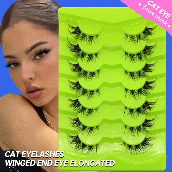 Cat Eye Lashes Falska ögonfransar ser ut som förlängningar 003 003 003