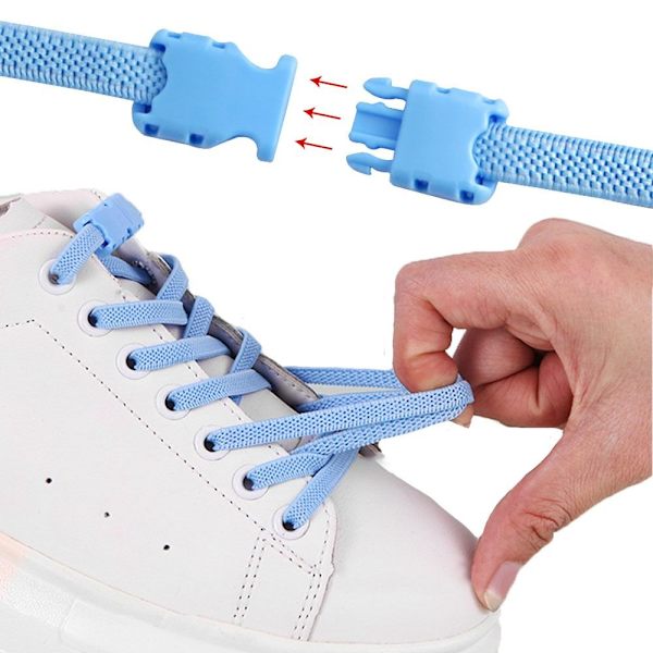 2 par No Tie Snørebånd Sneakers Snørebånd SORT black