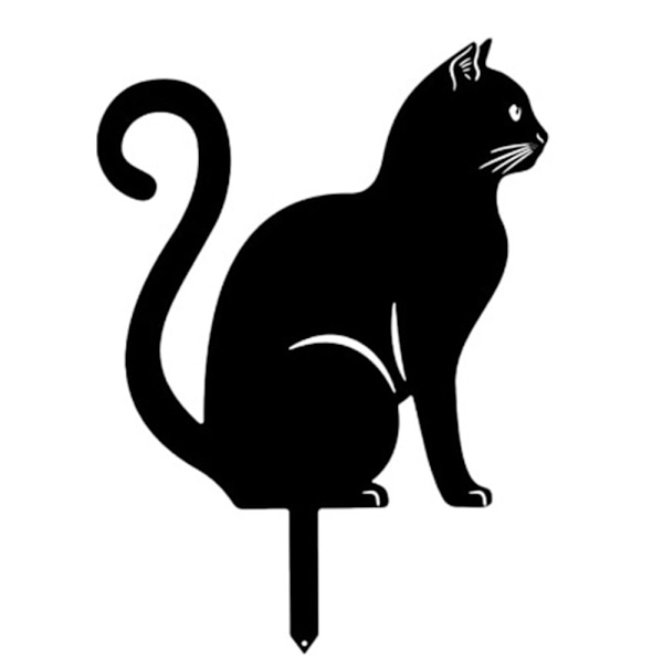 Kattmetallstatyer Trädgårdsprydnader A A A