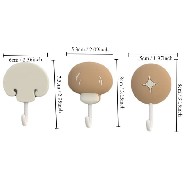 6 kpl Avainkoukut Seinäkoukut Seinäripustimet 6Pcs