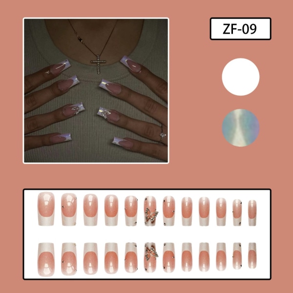 French Fake Nails Ballerina False Nail W434 W434 W434