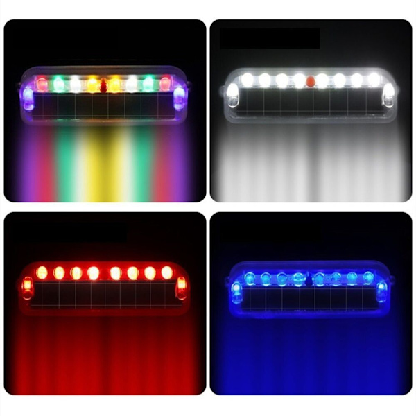 Aurinkoauton takaluukusta estävä vilkkuvalo, LED-varoitusvalo Multicolor