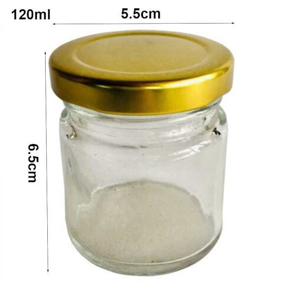 2stk syltetøjsglas lufttætte konserves GULD 100ML2STK 2STK Gold 100ml2Pcs-2Pcs