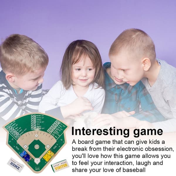 Baseball terningbrætspil Træbræt med terninger