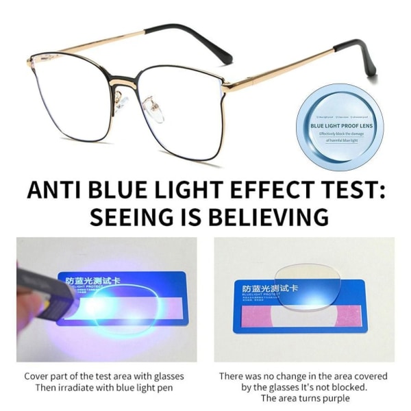 Anti-Blue Light Glasses Pyöreät silmälasit VALKOINEN White