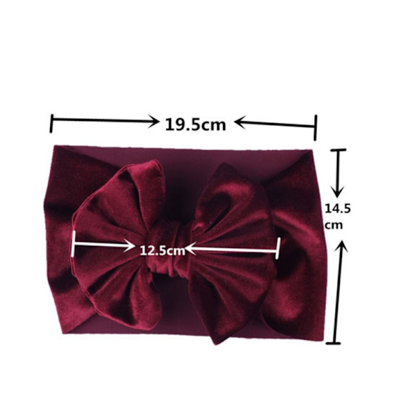 Velvet Baby Bow -hiusnauha Newborn Winter -hiusnauhat PUNAINEN Red
