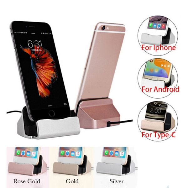 Lader Dock Dock Stand Holder GULL FOR IPHONE FOR IPHONE gold For iPhone-For iPhone