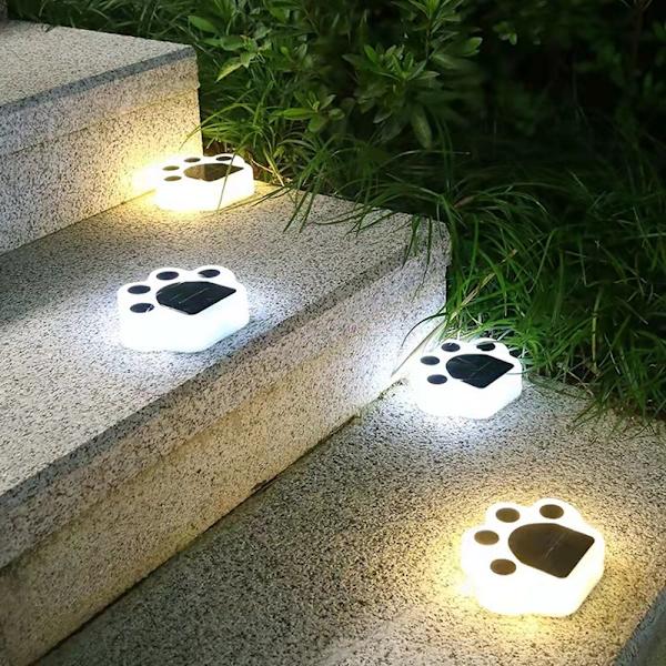 Solar Light Cat Paw Print FÄRGRIGT LJUS