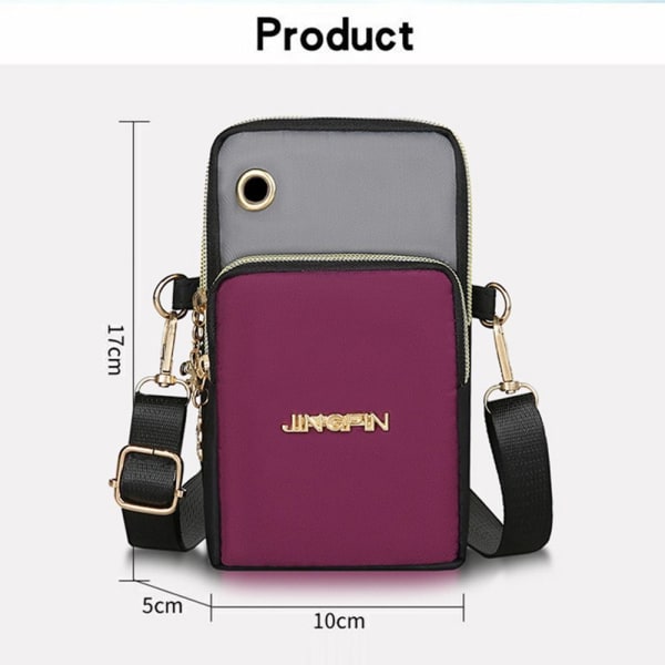 Skulder Messenger Bag Small Crossbody Tasker LILLA purple