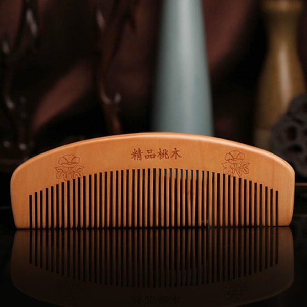 2 kpl Peach Wood Comb Fine Tooth -kampa 3 3 3