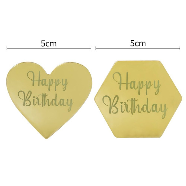 10 kpl Cake Top Flag Cupcake Topper HOPEA KUUSIkulmainen KUUSIkulmainen Silver Hexagonal-Hexagonal