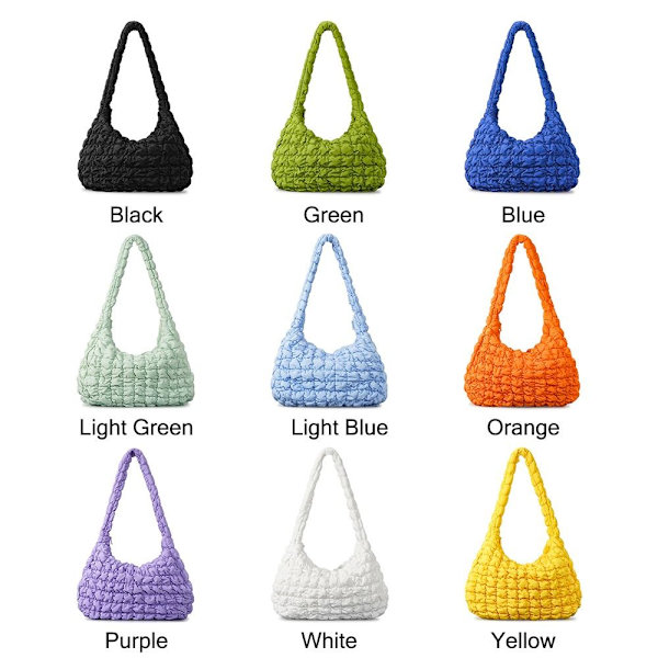 Quiltet Tote Bag Puffer Tote Bag SORT Black