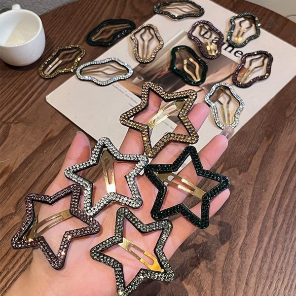 Star Hårklemmer Bangs Hårnål FARGE 4 FARGE 4 Color 4