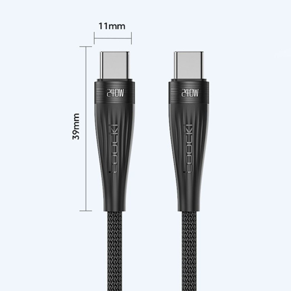PD 240W Typ C till Typ C Kabel VIT 2M white 2m