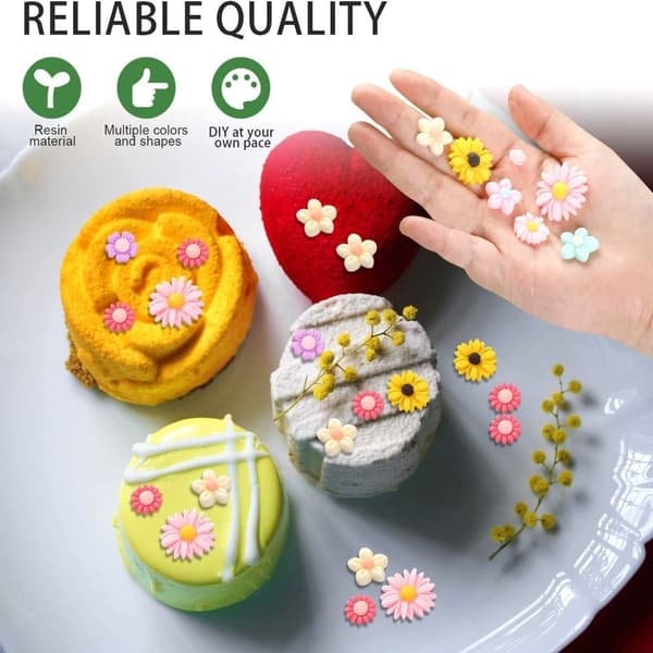 Blompärlor Resin Berlocker Utsmyckningar