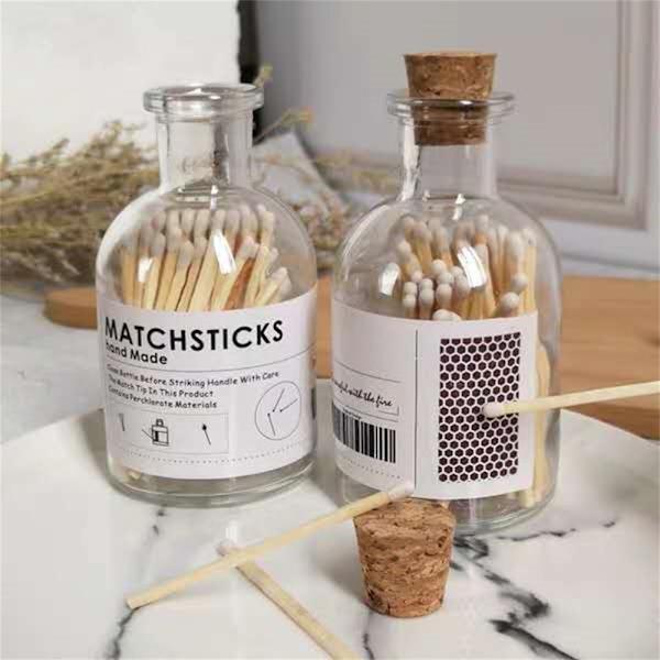 2st Doftljus Matchflaska Transparent Glas Diffuse