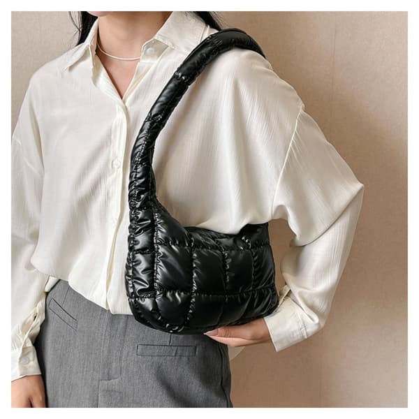 Axelväska Puffbag SILVER silver