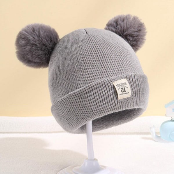 Stickad mössa för barn Baby cap GRÅ STYLE 2 STYLE 2 Grey Style 2-Style 2