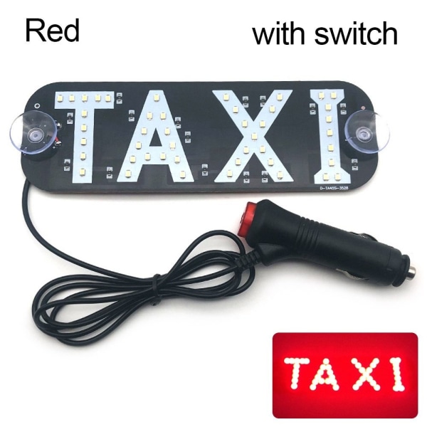 LED Taxiljus Bilsignallampa RÖD MED SWITCH MED SWITCH red with switch-with switch