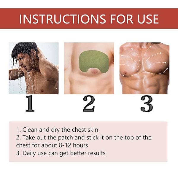 12 stk./æske Gynecomastia Cellulite Smelteplaster Ingefær Bryst