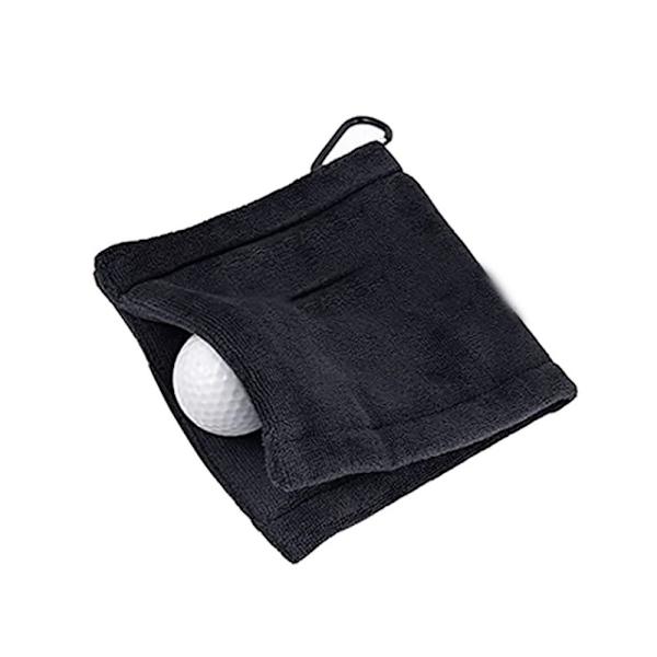 Golfballhåndkle Golfhåndklelomme SVART black