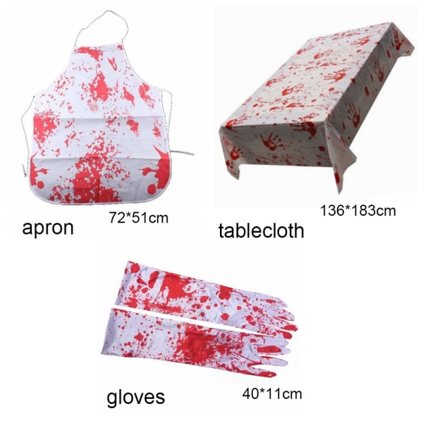 Halloween Bloody Gloves Bloody Pöytäliina PÖYTÄLIINA PÖYTÄLIINA tablecloth