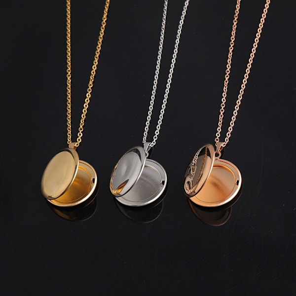 2 kpl kaulakoru Photo Locket SILVER Silver