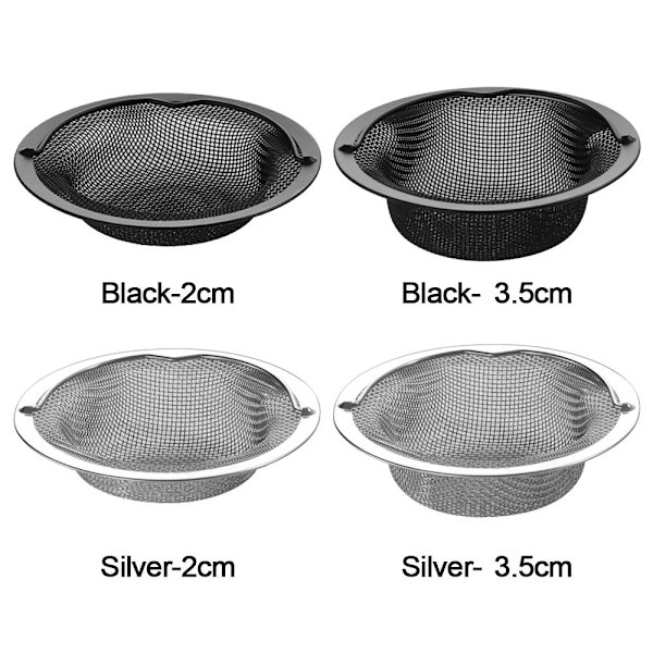 Vask Sil Plugg Filter Kurv SØLV 2CM silver 2cm
