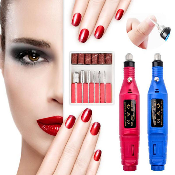 Nagelborrmaskin Elektrisk nagelfil VIT white