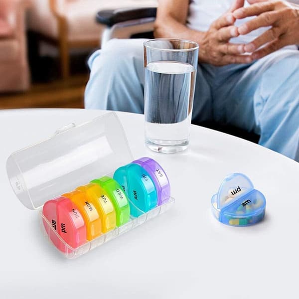 7 Days Pill Organizer Weekly Medicine Box 2 2 2