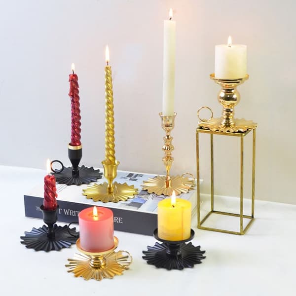 2stk Lysholder Lyseskål SORT Black