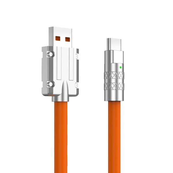 Type C hurtigoplader USB-kabel ORANGE Orange