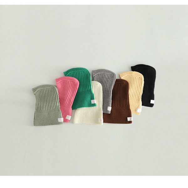 Newborn Scarf Cap Solid Pullover Hat BRUNT brown