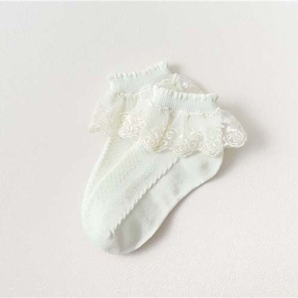 Lapset Pitsisukat Tytöt Lyhyet tanssisukat VALKOINEN M (IKÄT White M(for ages 4-6)-M(for ages 4-6)