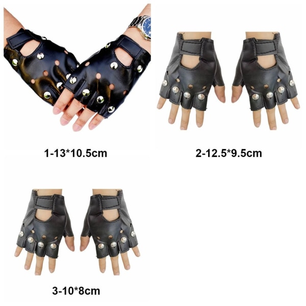 Punkhandskar Half Finger Gloves 2 2 2