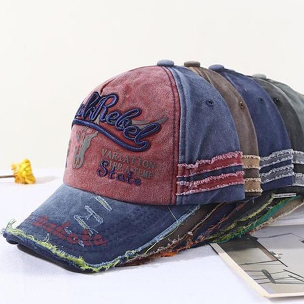 Broderi Baseball Caps Distressed Faded Cap SORT black