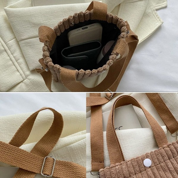 Lærreds skuldertaske Crossbody Lille taske BLÅ Blue