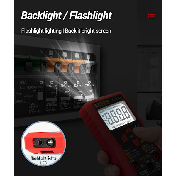 ANENG M118A Digital Mini Multimeter Tester