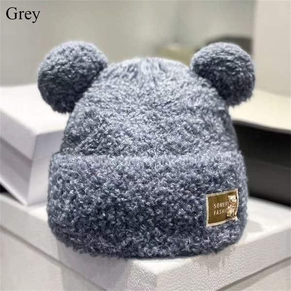 Plyschmössa Mössa GRÅ grey