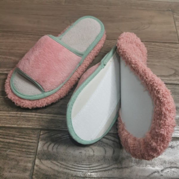 Mikrofiber Moppe Slipper Moppe Sko GRÅ S grey S