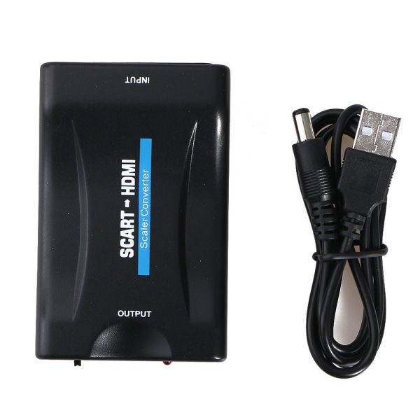 HDMI till SCART Converter Signal Adapter för HD TV DVD Sky Box