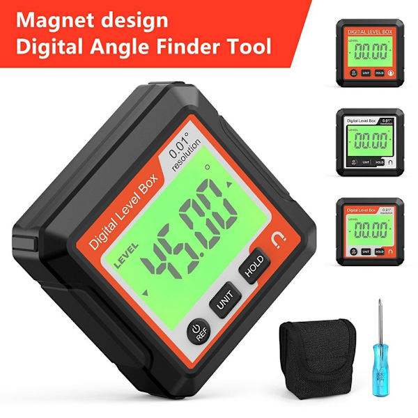 Digital Level Inclinometer HVID White