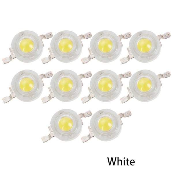 50 st LED-lampa pärlor 1W 2W 3W VIT 1W 1W white 1W-1W