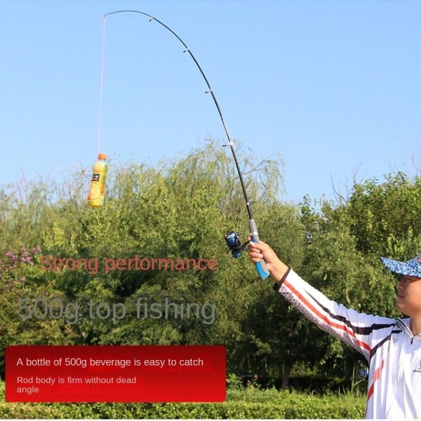 Teleskopisk fiskestang Bærbar fiskestang FISKERIEL Fishing Reel