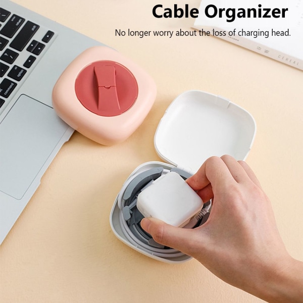 Cable Organizer Cable Winder Box ROSA Pink