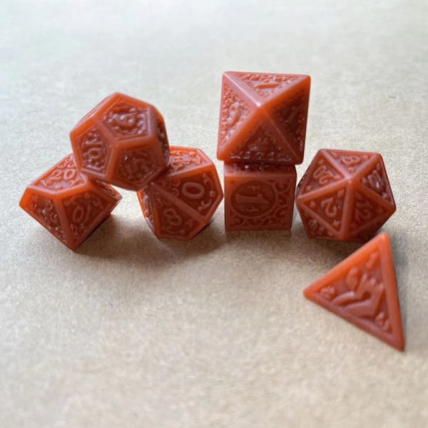 7 Stk/sæt DND Terninger Polyhedral Terninger SORT SORT black