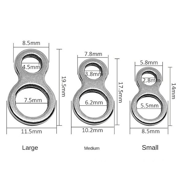 20/30 stk. Fiskelokkestik Fiskeri Solid Ring M20STK 20STK M20pcs