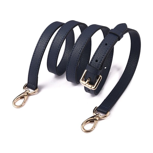 Aito nahkahihna käsilaukun vyöt DARK BLUE&GOLD dark blue&gold