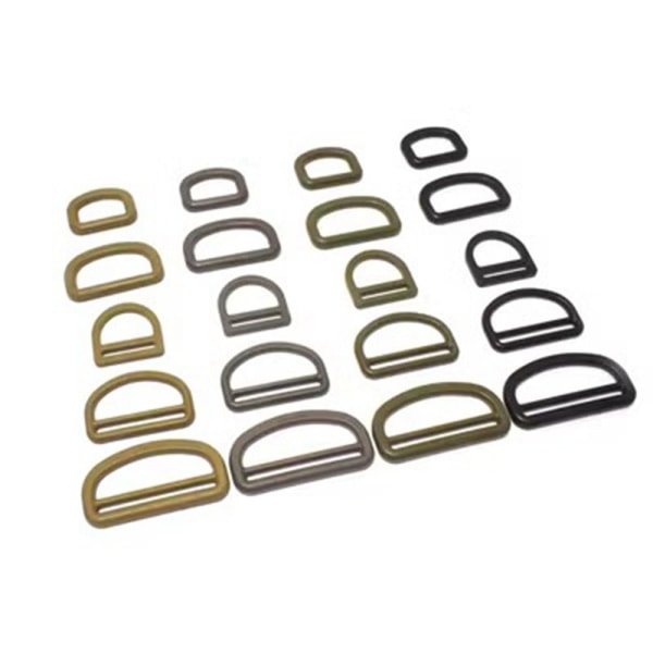 4 stk Bæltekroge Webbing Spænder SORT 2.0CMSTYLE 1 STIL 1 Black 2.0cmStyle 1-Style 1