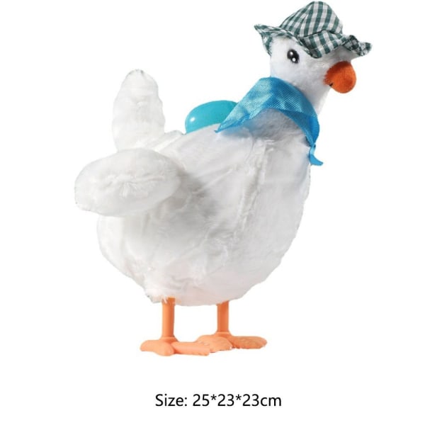 Plysch Chick Toy Naturtrogen Furry Chicken WHITE white